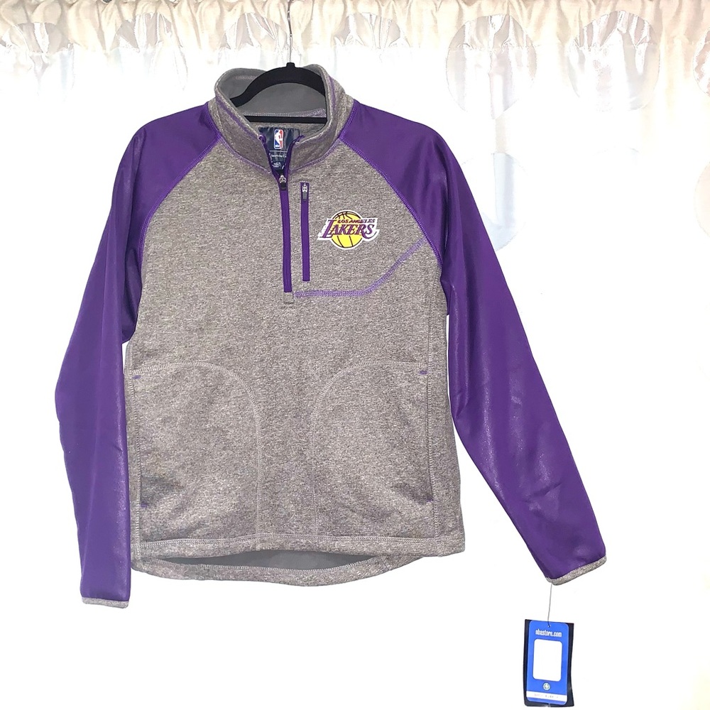 1/4 zip softshell jacket NBA NWT Lakers
